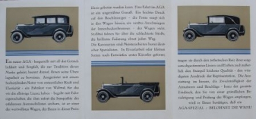 AGA Automobile "Spezial belohnt die Wahl!" Modellprogramm 1929 (S0276)